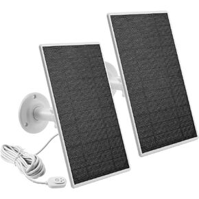 Solar Panel Charger for Arlo Camera, Power Compatible with Pro 4, Arlo Pro 5S, Pro 3, Floodlight, Ultra 2, and Ultra Cameras, 13ft/4m Cable, 6V4.5W, 2PCs