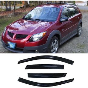 94455 Side Window Wind Deflector,4pc Outside Mount Style Nice Sun Rain Guards Set,Window Visor fit for 2003-2008 Toyota Matrix E130 / Pontiac Vibe
