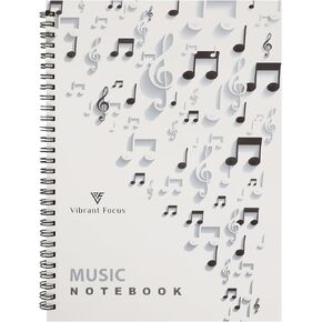 Manuscript Paper, Blank Staff Paper Sheet Music Composition Notebook Piano Accessories Gifts, 100 Pages 10 Staves (Music composition notebook)