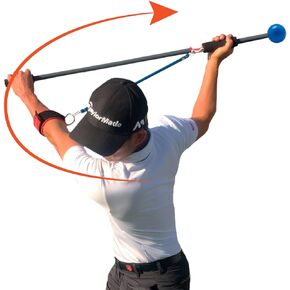 A Device, Golf Stretch, Golf Exercise, Golf Swing Train in One Motion. Perfect Practice Warm-Up. Shaft for Strength, Rhythm, Golf Stretching Device. Indoor/Outdoor