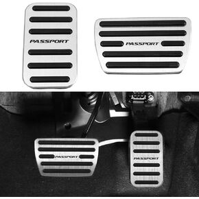 XITER 2pcs Aluminium Alloy Foot Pedal Pads No Drilling Anti-Slip Brake and Accelerator Pedal Covers for Honda Passport 2019 2020 2021 2022 Interior Accessories(Blue)