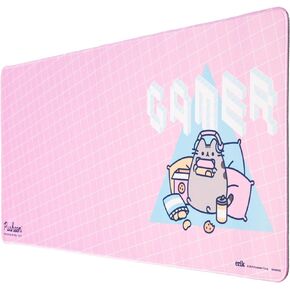 Pusheen Mouse Pad XXL - Desk Pad - 31.5" x 13.78" Non-Slip Rubber Base Mouse Pad, Gaming Mouse Pad, Keyboard Mouse Pad, Kawaii Mouse Pad