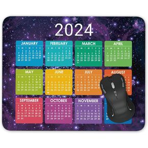 2025 Calendar Mouse pad Rectangle Gaming Nonslip Rubber Mouse Pads Office Nonslip Rubber,Mouse Pads for Computers Laptop Mouse 9.5x7.9x0.1 inch (Black)
