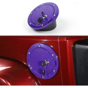 Fuel Filler Door Gas Cap Tank Cover for Jeep Wrangler JK Gas Cap Fuel Tank Cover Compatible With Jeep Wrangler JK JKU 2/4Doors 2007-2018 (1pc,Black)