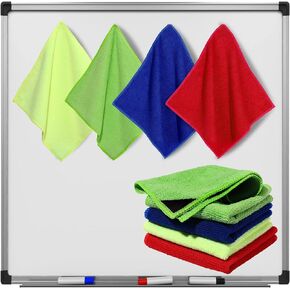 Zopeal 8 Packs Magnetic Cleaning Cloth Microfiber Dry Erase Eraser Magnetic Whiteboard Eraser Washable for Whiteboard Dry Erase Cloth for Home and Office, 10'' x 9.25''(Light Gray)