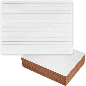 Dry Erase Lapboards with Lines - Pack of 25 Lined Whiteboard Set - 9x12 - Student Single Sided - Improve Children's Classroom Learning with Portable White Boards