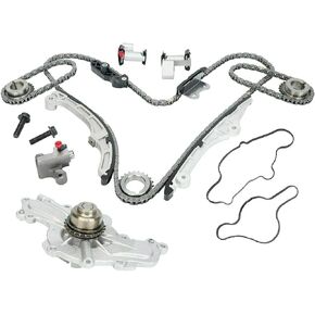 مجموعة سلسلة التوقيت مع مضخة مياه متوافقة مع 2007-2010 Ford Mercury 3.5L Lincoln Mazda 3.7L DOHC استبدال # AT4Z-6306-A، 7T4Z-6256-A in Kuwait
