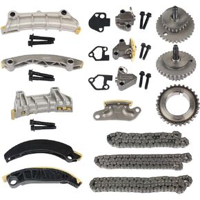 Autoround 9-0753S Engine Timing Chain Kit w/Chain Tensioner Guide Rail Sprocket fit for Chevy, GMC, Cadillac, Buick, Pontiac- Malibu/Equinox/Impala/Colorado/Traverse/Acadia/Terrain/CTS 2.8L 3.0L 3.6L