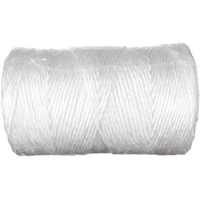 1,000 Foot White Poly Twine Tube – Polypropylene Packaging Twine – Binding and Bundling