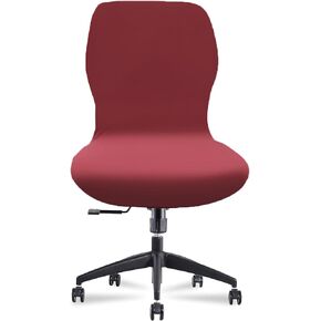 أغطية كراسي مكتب مخملية قابلة للتمدد بدون ذراع - غطاء ملون قابل للتمدد لكراسي المكتب (وردي) in Kuwait