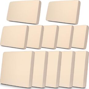 12 Pcs Patio Stretch Sofa Outdoor Cushion Cover Waterproof Replacement 3 Size Couch Slipcovers Sofa Seat Soft Flexibility Chair Cushion Cover Furniture Protector for Outdoor Indoor (Beige)