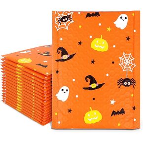 25PCS Halloween Bubble Mailers,Halloween Poly Padded Envelopes Mailers Shopping bubble Mailer Bags (6" x 10")
