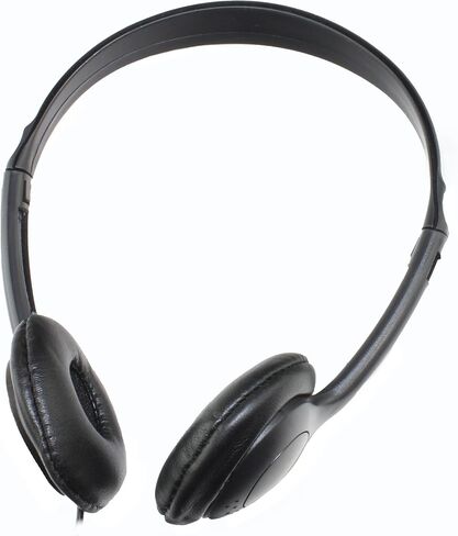 Soundnetic SNCCV Bulk Classroom Headphones 25 Pack – Stereo Headphones with Leatherette Earpads & Volume Control, Black – Ideal for Schools in Saudi Arabia