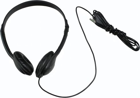 Soundnetic SNCCV Bulk Classroom Headphones 25 Pack – Stereo Headphones with Leatherette Earpads & Volume Control, Black – Ideal for Schools in Saudi Arabia