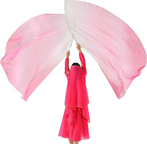 MUNAFIE Worship Flags Set(2 Flags+Sticks) for Dance Church Flags for Worship Guard Flag Praise Dance Flags 5#WHITE-PINK-RED in Saudi Arabia