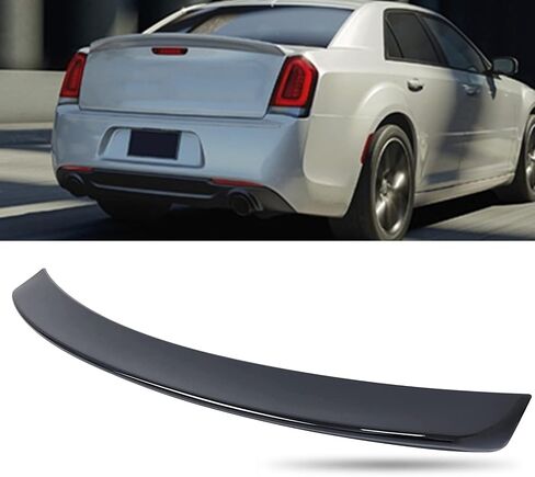 جناح جناح خلفي من MotorFansClub مناسب لكرايسلر 300 300C 300S 2011 2012 2013-2019 2020 2021 2022 غطاء صندوق السيارة (أسود لامع) in Saudi Arabia