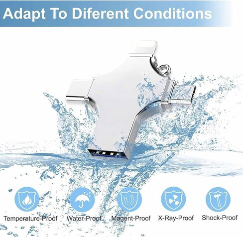 USB C Flash Drive Photo Stick 512GB - 4 في 1 USB 3.0 عالي السرعة على شكل قلم الإبهام، جهاز تخزين محمول لمحرك القفز متوافق مع الهواتف الذكية وأجهزة الكمبيوتر المحمولة وأجهزة الكمبيوتر الشخصية وتخزين البيانات الخارجية بنظام Android in Kuwait