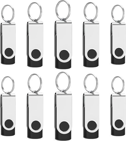 2GB Flash Drive 2 Pack, Wooolken USB 2.0 Thumb Drives Memory Stick | USB Stick Swivel Design with LED Light and Lanyards for Data Storage Backup in Saudi Arabia