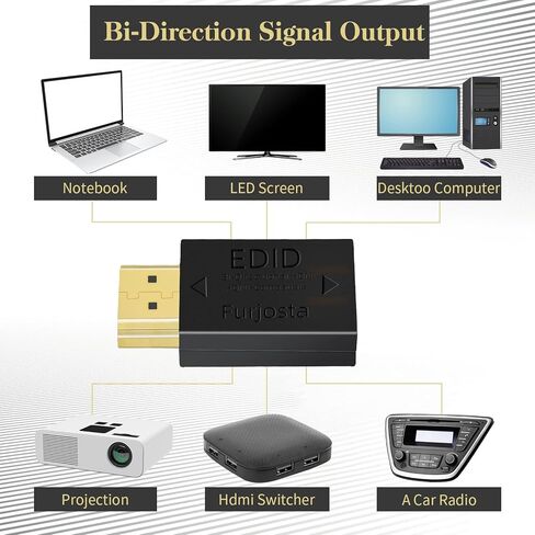 4K HDMI EDID محاكي العبور محول مقرنة HDMI دمية التوصيل لشاشة الكمبيوتر جهاز عرض الفيديو الفاصل التبديل KVM موسع AV استقبال 3840x2160 @ 60 هرتز 1P in Saudi Arabia