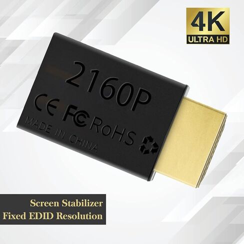 4K HDMI EDID محاكي العبور محول مقرنة HDMI دمية التوصيل لشاشة الكمبيوتر جهاز عرض الفيديو الفاصل التبديل KVM موسع AV استقبال 3840x2160 @ 60 هرتز 1P in Saudi Arabia