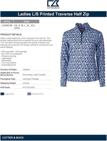 Cutter & Buck Women's Half Zip Shirt in Saudi Arabia