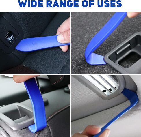 95Pcs Trim Removal Tool Car Panel Door Audio Trim Removal Kit Multiple Auto Clip Pliers Fastener Remover Set Pry Puller Crowbar Car Upholstery Terminal/Stereo Repair Blue with Storage Bag in Saudi Arabia
