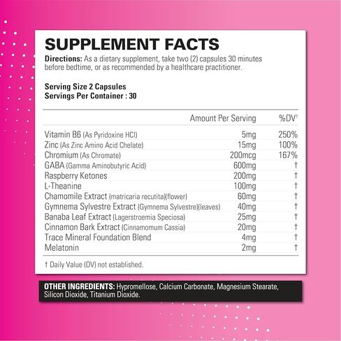 EHPlabs OxyRem للنساء - جهاز التقطيع الحراري أثناء الليل ومكمل طبيعي للمساعدة على النوم مع الميلاتونين 5 جرام | مكمل إل ثيانين لتخفيف التوتر - مساعدات النوم الطبيعية للبالغين (60 كبسولة) in Kuwait