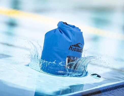 H2O Audio Floating Dry Bag, 100% Waterproof, Roll Top Closure with a Sealed Smart Phone Window Case,10L Sack for Swimming, Kayaking, Boating, Fishing, Camping and Hiking in Kuwait