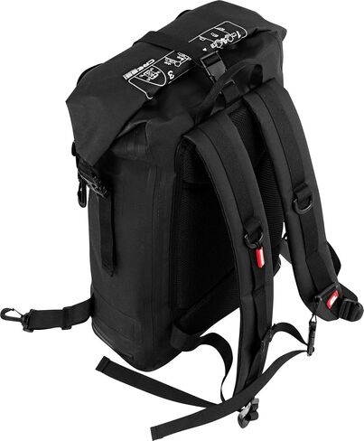 Cressi Waterproof Backpack - Watertight Zipper, Padded Shoulder, and Back Strap- Designed for Fixing to D-Rings on iSUP Boards - Spidy Dry: Designed in Italy,Black in Saudi Arabia