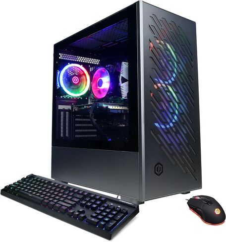 كمبيوتر الألعاب CyberPowerPC Gamer Master، AMD Ryzen 7 8700G 4.2 جيجا هرتز، GeForce RTX 4060 8 جيجا، 16 جيجا DDR5، 2 تيرابايت PCIe Gen4 SSD، WiFi جاهز ونظام التشغيل Windows 11 Home (GMAI5200A) in Saudi Arabia