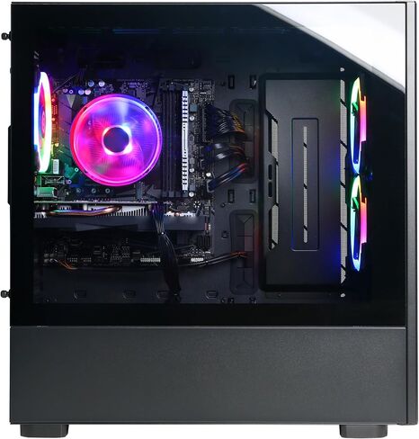 كمبيوتر الألعاب CyberPowerPC Gamer Master، AMD Ryzen 7 8700G 4.2 جيجا هرتز، GeForce RTX 4060 8 جيجا، 16 جيجا DDR5، 2 تيرابايت PCIe Gen4 SSD، WiFi جاهز ونظام التشغيل Windows 11 Home (GMAI5200A) in Saudi Arabia