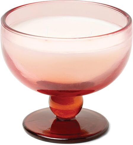 Paddywax Scented Candles Vintage Glass Aura Collection Soy Wax Blend 2-Wick Candle, 6-Ounce, Tobacco Patchouli in Saudi Arabia