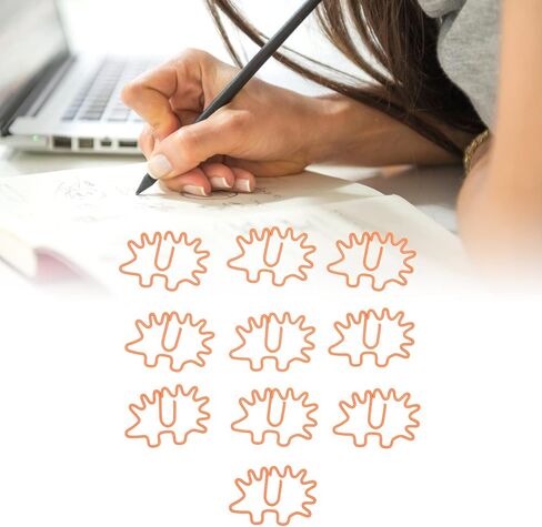 Paper Clips Metal Stationery Invoice Paper Paper Clips,100pcs Paper Clips Portable Mini Cute Hedgehog Form Rust Proof Electroplated Metal Paper Clips for File Classification in Saudi Arabia