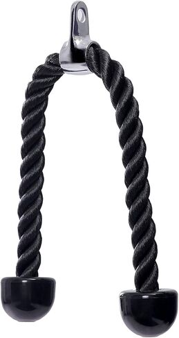 Universal Long Cap Tricep Rope Cable Attachment 27 Inch Nylon Pull Down Rope Cable Attachment for Muscle Strength, Tricep Rope Cable Attachment for Gym in Kuwait