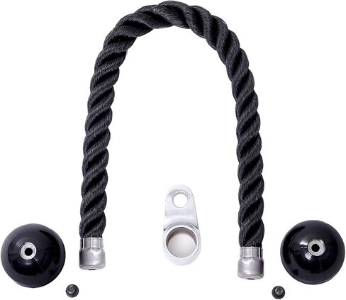 Universal Long Cap Tricep Rope Cable Attachment 27 Inch Nylon Pull Down Rope Cable Attachment for Muscle Strength, Tricep Rope Cable Attachment for Gym in Kuwait