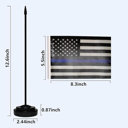 Thin Blue Green and Red Line American USA Desk Flag,Small Mini Patriotic American Honoring Police Military and Fire Officers Table Flags With Stand Base,Miniature Thin Blue Green and Red Line Deluxe in Saudi Arabia