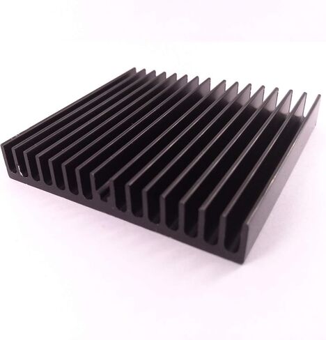 Easycargo 2pcs 60mm Heatsink 60x60x10mm، أسود بأكسيد الألومنيوم التبريد بالوعة الحرارة، تبريد المبرد لتبريد لوحة LED (60mmx60mmx10mm) in Saudi Arabia