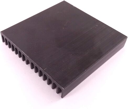 Easycargo 2pcs 60mm Heatsink 60x60x10mm، أسود بأكسيد الألومنيوم التبريد بالوعة الحرارة، تبريد المبرد لتبريد لوحة LED (60mmx60mmx10mm) in Saudi Arabia