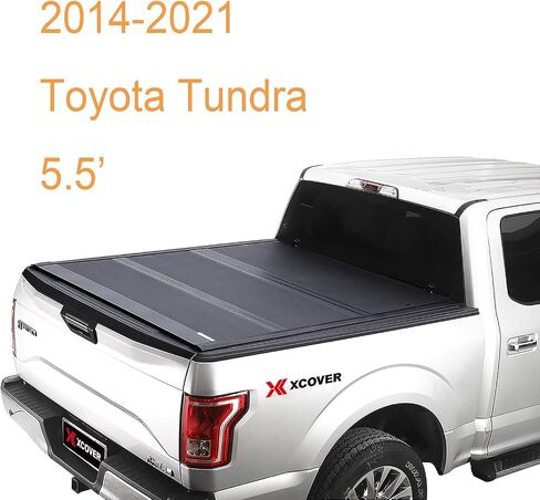 Xcover Low Profile Hard Folding Truck Bed Tonneau Cover, Compatible with 2014-2021 Toyota Tundra Pickup 5.5 Ft Bed in Saudi Arabia