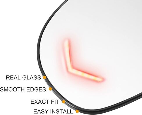X AUTOHAUX Car Rear View Driver Left Side Heated Mirror Glass Replacement LED Turn Signal for GMC Sierra 1500 3500 HD for Escalade for Avalanche for Silverado for Suburban in Saudi Arabia