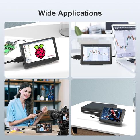 شاشة 5 بوصة، شاشة IPS LCD صغيرة مقاس 800 × 480، هيكل معدني، شاشة فيديو كاميرا صغيرة بزاوية عرض 140 درجة مع مدخلات HDMI/AV/VGA متوافقة مع كاميرا DSLR للكمبيوتر المحمول، DVD DVR CCD in Kuwait