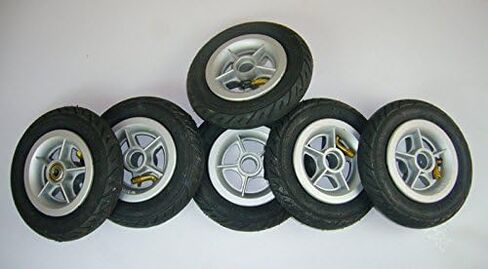 L-faster 150MM Scooter Inflation Wheel with Aluminium Alloy Hub 6" Pneumatic Tyre with Inner Tube Electric Scooter 6 Inch Pneumatic Tire (Black) in Saudi Arabia