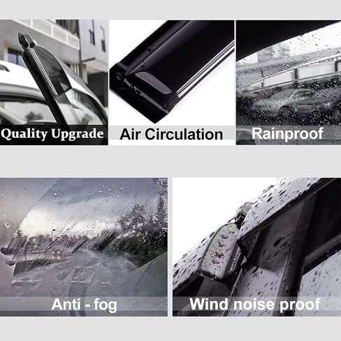 94455 Side Window Wind Deflector,4pc Outside Mount Style Nice Sun Rain Guards Set,Window Visor fit for 2003-2008 Toyota Matrix E130 / Pontiac Vibe in Saudi Arabia