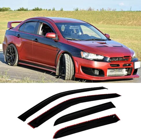 94455 Side Window Wind Deflector,4pc Outside Mount Style Nice Sun Rain Guards Set,Window Visor fit for 2003-2008 Toyota Matrix E130 / Pontiac Vibe in Saudi Arabia