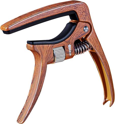 كابو جيتار كابو قابل للتعديل للجيتار الصوتي ذو 6 أوتار، والجيتار الكهربائي، والقيثارة - يتميز بتعديل شد الزنبرك للحصول على نغمة مثالية، ويتضمن سحب دبوس سلسلة - سبيكة زنك خفيفة الوزن in Kuwait