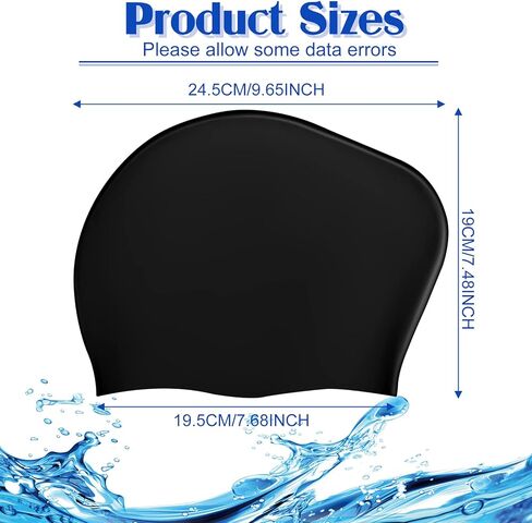 6 قطع من قبعات السباحة المصنوعة من السيليكون للشعر الطويل للجنسين، قبعة السباحة للفتيات، قبعة سباحة مقاومة للماء للضفائر والمجدل، شعر طويل سميك مجعد، الأطفال والنساء والرجال والأولاد، متعدد الألوان in Kuwait