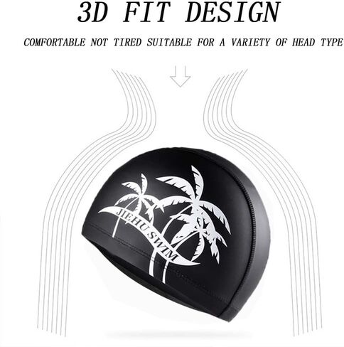 قبعات السباحة سيليكون الكبار قبعات السباحة للماء قبعة السباحة للشعر الطويل السميك قبعات الاستحمام تبقي شعرك جافًا للنساء والرجال لضفائر المجدل in Kuwait
