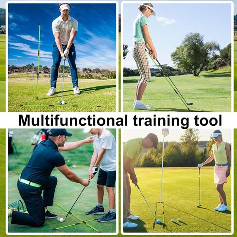 Golf Alignment Rods 6 Pcs 48 Inch Foldable Alignment Rods, Golf Alignment Aid Practice Rods Golf Alignment Rods Training Aid for Aiming, Putting, Posture Corrector, Portable Golf Training Tool in Saudi Arabia