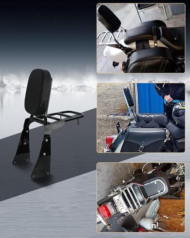 وسادة مسند ظهر خلفي للركاب قابلة للفصل مع رف أمتعة مناسب لكاواساكي فولكان 1500 1996-2018 in Kuwait