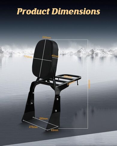 وسادة مسند ظهر خلفي للركاب قابلة للفصل مع رف أمتعة مناسب لكاواساكي فولكان 1500 1996-2018 in Kuwait